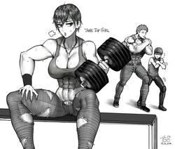 [TheGoldenSmurf] Tank Top Girl + Mumen Rider (One-Punch Man)