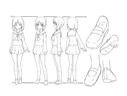 Girls und Panzer Animation Reference Materials Settei