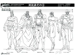 Jojo's Bizarre Adventure Stardust Crusaders Animation Reference Materials Settei