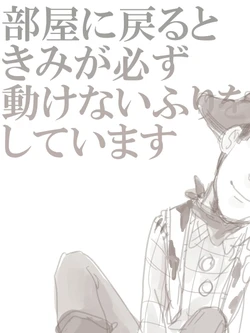 部屋に戻るときみが必ず動けないふりをしています (Toy Story)