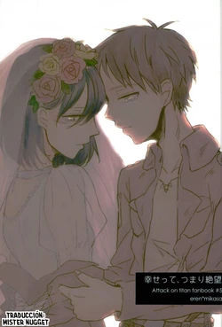 (Dai 5 Kai Hekigai Chousa Haku) [bianca (Kawanaka Miya)] Shiawasette, tsumari Zetsubou. (Shingeki no Kyojin) [Spanish] [Mr. Nugget]