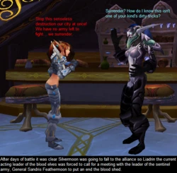 Lady Liadrin and Shandris Feathermoon story made by Shikron