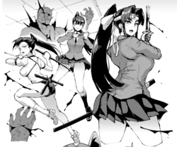 [Fan no Hitori] Kurokami Ponyta Tsurime JK Taimabu Rakugaki 5,6 [Sample]