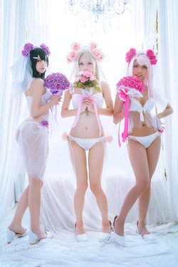 [Rinka, Yakira, Oni Hime] Wedding Bikini ver. (Fate/kaleid liner Prisma Illya)