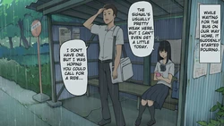 [Wakamatsu] Inaka no Bus-tei nite Tougekou de Itsumo Issho ni Naru Kouhai Joshi to Amayadori  | Story About Having Sex with a Junior Girl at the Bus Stop Every Day Until Graduation Day [English]