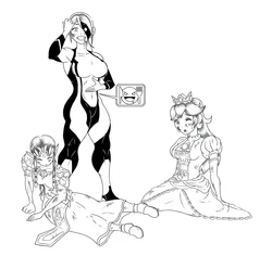 Clash of Samus, Zelda and Peach By Reactogirl