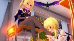 [天海 蘭太郎] Fischl x Lumine - Foot worship (Genshin Impact)