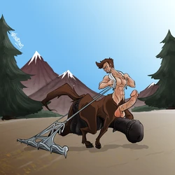 Adam Working in the Fields (With Plow)