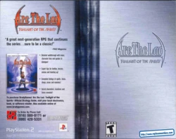 Arc the Lad: Twilight of the Spirits (PlayStation 2) Game Manual