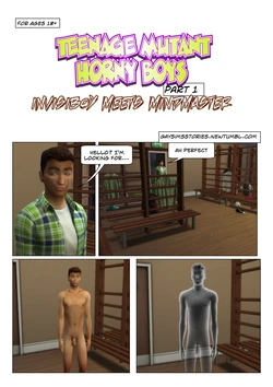 (ENG) Teenage Mutant Horny Boys - Invisiboy meets mindmaster (gay sims stories)