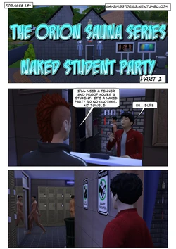 (ENG) Orion sauna series part 2 Naked student party (gay sims stories)