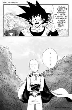 (Wolffkunst) Goku VS Saitama (Dragon Ball/One Punch-man) (English)