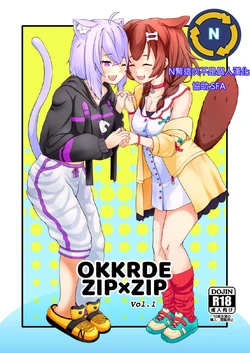 [Usaginiku Hanten (Usagi Gyouza)] OKKRdeZIPZIP! Vol.1 (Inugami Korone, Nekomata Okayu) [Chinese] [N腎個人漢化] [Digital]