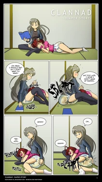 [Sketch Man] Commission: CLANNAD diaper story