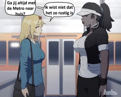 Lewdua- Nessie and Valerie in the Subway (Dutch)