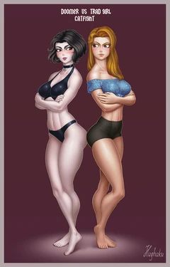 [Hughaku] Doomer Girl VS Trad Girl Catfight!