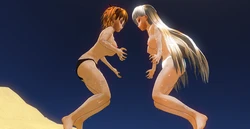 【rondo】 Catfight in the Hot Sand: Wrestling & Struggle