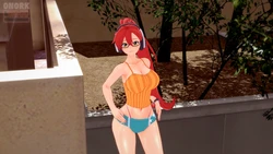 Yoko want to show you her body in public (≧◡≦)