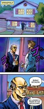 [Merryweather] Seymour Skinner's Bizarre Luncheon | El Extraño Almuerzo de Seymour Skinner (The Simpsons, JoJo's Bizarre Adventure) [Español España] {Gisicom Comics}