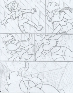 [Virus 20] Wendy Wolf Space Jam Inflation Sketch Comic (Complete)