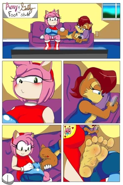 [TinyDevilHorns] Amy and Sally in: Foot Stuff (Sonic the Hedgehog)