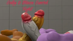 Sally and Blaze Sword Fight