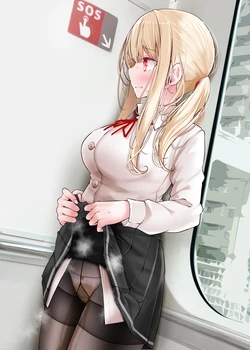 [Oouso] Tsuukin Densha de Pantsu o Misete Kuru Kinpatsu JK