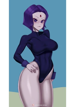[Zipsha] Raven at the Beach (Teen Titans)
