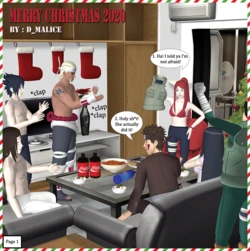 Strip Or Dare Christmas Party - Full Comic (Kushina & Hinata Gangbang)