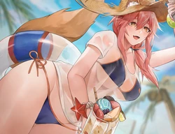 [Muunai] Tamamo Shark (aka Summer Tamamo) (Fate/Grand Order) [Decensored]