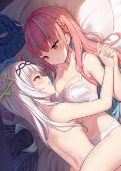 [Milkshake] Bed de TT shiteiru AquShio (Minato Aqua, Murasaki Shion)