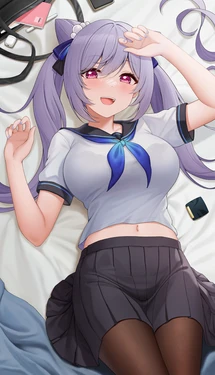 [Fukuro Daizi] JK Keqing (Genshin Impact) [Decensored]