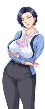 Tsuma no Haha -Gouman Onna Shachou to Doukyo no Hibiv- Motomiya Kinue character CG