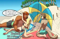 [Bucked] Beach Threesome (Spanish) [SteamWolf54]