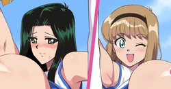 [Zero Byte] Ritsuko & Miki No-Pan Cheer Dance (Hell Teacher Nube)