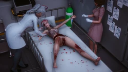Zombie patient transformation! (guro)