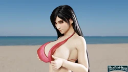 [TheDirtDen] Tifa Teasing You On The Beach