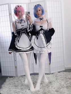 Kelly Jean & Kyaandere - Rem & Ram Selfies (Re:Zero kara Hajimeru Isekai Seikatsu)