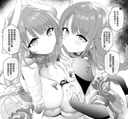 [かずたろ] 雷電将軍と影ちゃんに山盛りの一心浄土で挟まれたい (原神) [Chinese] [黎欧出资汉化]