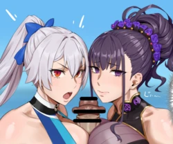 [Kunaboto] Tomoe Gozen & Murasaki Shikibu Double Paizuri Battle