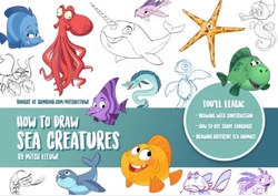 How to draw sea creatures by Mitch Leeuwe