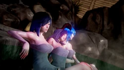 Liyue bath house with futanari