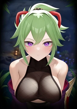[Terebi] Kuki Shinobu no Gohoushi Fella CG-shuu (Genshin Impact)