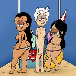 [Takeshi1000] Carlota, Ronnie Anne & Lincoln at the beach