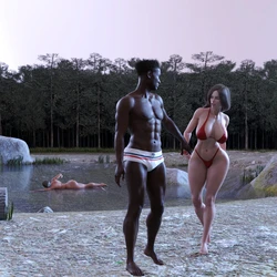 PlatinumAss - Naughty camping (Textless)