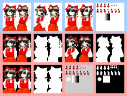 Touhou Game Character Portrait ZUN Art (紅妖永 花風地 星神輝 紺天鬼 虹)