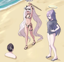 [Tonomiya] Beach (Blue Archive)