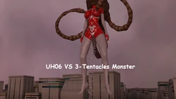 [XognaM Test.Ver] Ultraheroine Defeated: UH06 VS 3-Tentacles Monster