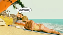 Met stiefmam op het strand (Dutch)