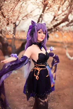 Caticornplay - Keqing Black Dress